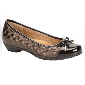 Softspots Panola Leather Flats Copper Chocolate Size 11